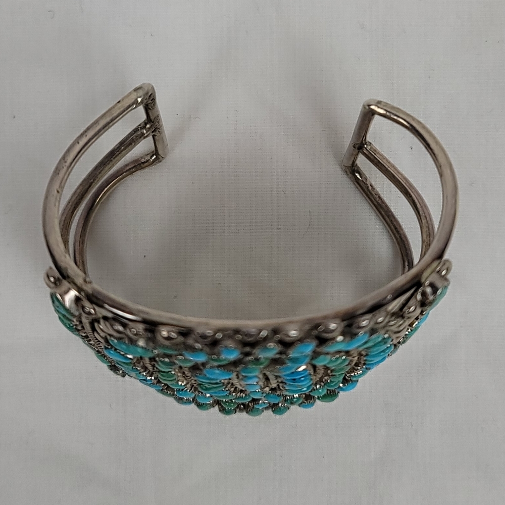 Vintage Tourquose Silver Bracelet Navaho E Spencer - Picture 2 of 8